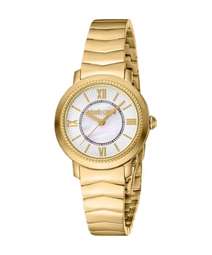 RC5L056M0055 Roberto Cavalli 4894626219276 Reloj de Mujer Cuarzo Acero Inoxidable Plata y Blanca MOP Acero Inoxidable 5 ATM 30 mm