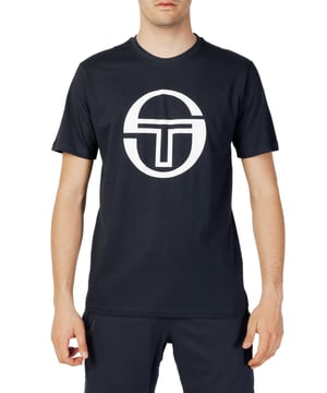 Merk: Sergio Tacchini Geslacht: Heren Type: T-shirts Seizoen: Lente/Zomer PRODUCTDETAIL &bull; Kleur: blauw &bull; Patroon: print &bull; Mouwen: kort &bull; Halslijn: ronde hals SAMENSTELLING EN MATERIAAL &bull; Samenstelling: -100% katoen &bull;  Wassen: machinewas op 30°