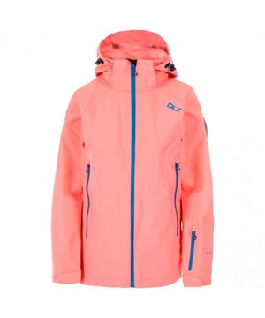 Geweven, 100% polyester TPU-membraan Waterdicht: 10000 mm, ademend: 5000 mvp, winddicht, getapete naden, 3-laags stof Waterafstotende ritssluiting middenvoor, skipaszak op mouw met waterafstotende ritssluiting, 2 gelaste zakken met waterafstotende ritsen Zoomkoord met verstelbare onderarmventilatie en verstelbare afritsbare capuchon Gelaste gelede ellebogen, afneembare sneeuwrok.