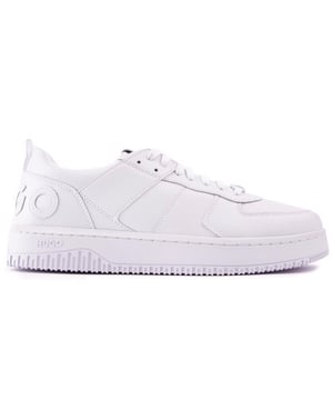 El equilibrio definitivo entre deporte y estilo. Aquí tienes un par de zapatillas deportivas para hombre totalmente blancas de HUGO. con un contemporáneo. Aspecto fresco de diseño y vibraciones retro. Así de cómodo. Zapato de moda urbana con la marca distintiva y las cualidades de Kilian Tenn.