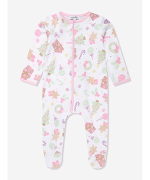 Introducing Magnolia Baby's exclusive Baby Girls Sweet Gingerbread Babygrow in Pink, a sublime addition to your Baby_Girls' wardrobe. Rendered in an elegant White hue, this piece exudes charm and style. Key features:  Whimsical Design: Featuring a delightful gingerbread print, this top adds a fun, chic vibe to your little one's outfit.  Comfy &amp; Cosy: Made from luxe materials, ensuring optimum comfort for your child's day-to-day escapades. Upgrade your Baby_Girls' attire with this elegant Babygrow from Magnolia Baby. Act fast, let your baby girl dazzle in this superior piece!