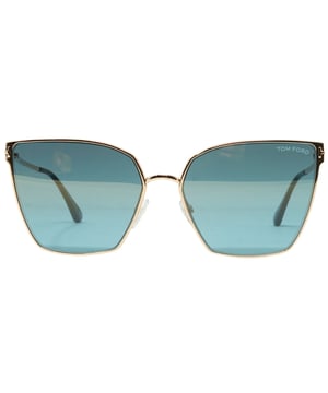 Tom Ford Helena FT0653 28V Gold Sunglasses. A touch of fun for your summer days, but nothing too out of the ordinary for a Tom Ford collectible. Tom Ford Gold Sunglass perfect for the summer.. Made In Italy, Tom Ford Gold Sunglass, Lens Width = 59mm, Nose Bridge Width = 15mm, Arm Length = 140mm. Branded Sunglasses Case and Cleaning Cloth Included. 100% Protection Against UVA &amp; UVB Sunlight and Conform to British Standard EN 1836:2005, Sunglasses, Sunglasses Case, Cleaning Cloth and Care Instructions all Included. Tom Ford FT0653/S 28V Helena Sunglasses