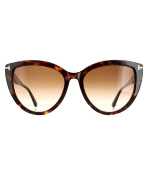 Las gafas de sol Tom Ford Cat Eye Ladies Dark Havana Brown Gradient Isabella FT0915 son un elegante estilo ojo de gato fabricado en acetato ligero. El look se completa con las famosas T de Tom Ford que envuelven las esquinas para ofrecer un reconocimiento instantáneo de la marca.