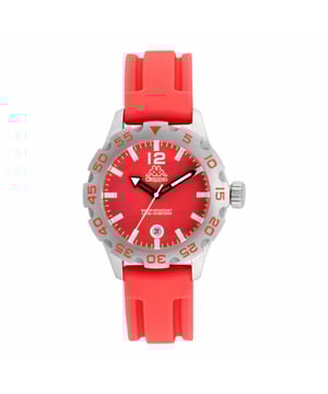 Kappa KP-1401L-E - Damenuhr Quarz aus Edelstahl• Material: Edelstahl• Glas: Mineral• Armband: Gummi• Farbe: Grau• Wasserbeständigkeit: 50 m (5 ATM)• Gehäusegröße: 38 mm