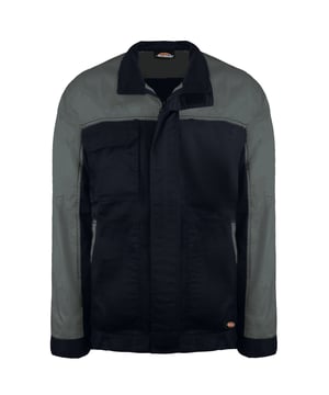 The Dickies CVC Jacket is based on our popular Everyday clothing collection. This is a higher cotton variation work jacket, which is perfect for warmer working environments. Featuring a number of pockets, a front storm flap and an adjustable waistband & cuffs.
 
Features:
 
Chest pocket
Hip pockets
Hook and loop adjustable waistband and cuffs
Storm flap