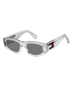 Tommy Jeans Unisex Zonnebril TJ-0087-S-900 - Materiaal: Kunststof - Kleur frame: Grijs - Afmetingen: 55/18/135 mm (Diameter lens / Brug formaat / Lengte veren)