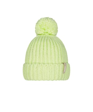 De grofgebreide Joansy beanie van BARTS heeft een pompon op de punt en is gemaakt van hoogwaardig materiaal. Hij voelt knus aan en heeft een brede boord met een elegant merklabel.