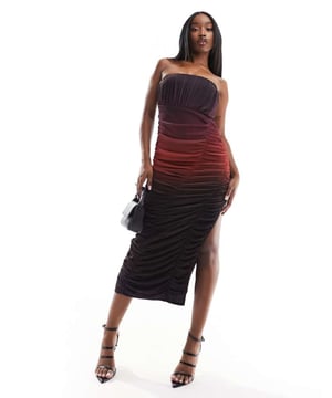 Dresses by ASOS DESIGN Coming soon to your IG feed Ruched design Bandeau style Side split Slim fitSold By: Asos