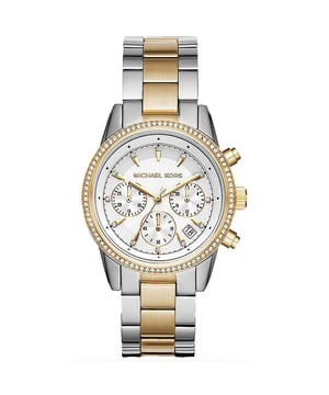 Michael Kors Ladies Ritz Watch MK6474 from D2Time. This is a beautiful and attractive Ladies watch. Material of the case is a two tone Gold and a Mother of pearl dial.  EAN 4053858822962
