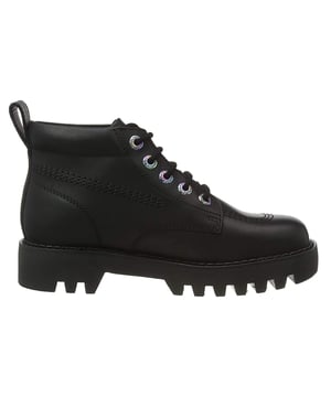 Patadas Kizziie BOTAS DE MOBEN NEGRAS DE CUERO NEGRO DE LACA NEGRA 115732