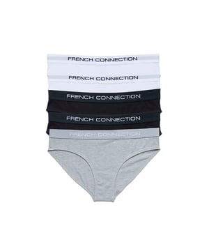 Refresh your everyday essentials with this five-pack of French Connection briefs. Features elastic waistband with French Connection branding logo. Made from stretch cotton fabric to ensure comfortable wear.