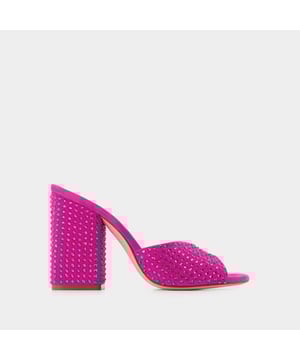 Altura del tacón: 10 cm. Colores: rosa - rosa rubí Material principal: cristal. Material de la suela: cuero. Cierre: fácil de poner. Forma de la punta: almendra abierta. Ajuste: fiel a la talla - Tallaje: europeo.