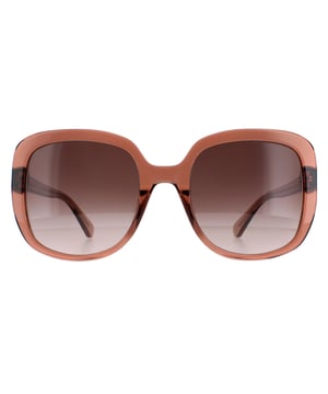 Kate Spade Square Womens Brown  Brown Gradient Wenona/G/S  Sunglasses are a sleek square frame crafted from lightweight acetate. Whether you're strolling along the beach or navigating the city streets, these sunglasses are a perfect companion for any occasion. Kate Spade's logo features on the temples for brand authenticity.