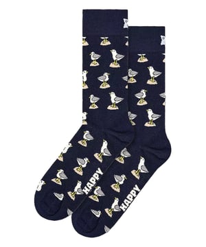 1 Pack Seagull Novelty Design Socks by Happy SocksExperience true comfort and stylish fun with the 1 Pack Seagull Novelty Design Socks by Happy Socks. With sizes ranging from 36-40 to 41-46, these versatile socks can jazz up both casual and formal outfits, thus, proving to be a savvy addition to your sock collection. Relish the supreme comfort these socks offer, a must-have for everyone.Happy Socks are designed meticulously to infuse a touch of playfulness into your everyday attire. The expert blend of comfort, style, and year-round adaptability makes these socks a versatile companion for your dynamic lifestyle. Made from a breathable blend of 86% Cotton, 12% Polyamide, and 2% Elastane, these socks provide a snug and comforting fit.1 Pack Seagull Novelty Design Socks are packed with noteworthy features. The distinct Seagull pattern uplifts the fun factor in your look while the soft, breathable combed cotton promises lasting comfort. Moreover, the reinforced heel and toe enhance durability. Get ready to dive into this perfect blend of comfort, style, and durability with these Seagull Socks - an ideal choice for premium sock wear.Extra Product Details - Fun and playful design- Premium quality material- Unique Seagull theme- Suitable for all seasons- Ideal for casual and formal settings- Available in sizes 36-40 and 41-46
