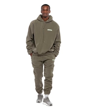 Tom Barron Oversize Fleece-Trainingsanzug-Set für Herren