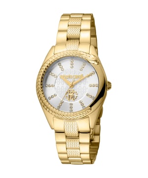 RC5L038M0055 Roberto Cavalli 4894626189999 Reloj de mujer de cuarzo en acero inoxidable plateado, 5 ATM, 32 mm