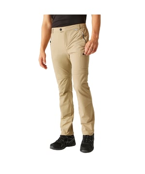 94% Polyamide, 6% Elastane. Fabric: Stretch. Design: Plain. Fastening: Button, Zip. Fabric Technology: Isoflex. Lightweight, Moisture Wicking, Quick Dry, Water Repellent, Zip-off Legs. Pockets: 2 Side Entry Pockets, 2 Zip Pockets. Waistline: Part Elasticated. Fit: Slim.