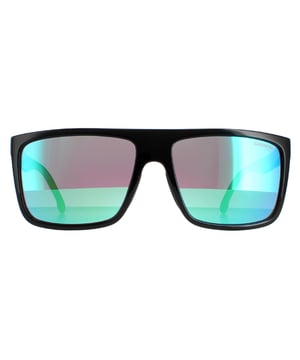 Carrera Square Mens Black Green Green Multilayer Mirror 8055/s 8055/s son un estilo rectangular ligero con una montura superior de frente plano y una firma Carrera 'C' de color en las patillas a juego con las puntas de las patillas.