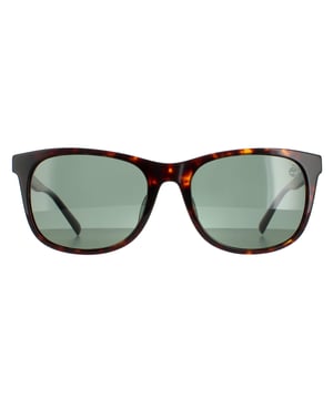 Las Timberland Rectangle Men's Dark Havana Green Polarisated TB9248D TB9248D son un diseño moderno y elegante con el logotipo de Timberland en las patillas y el logotipo del árbol en la lente izquierda.
