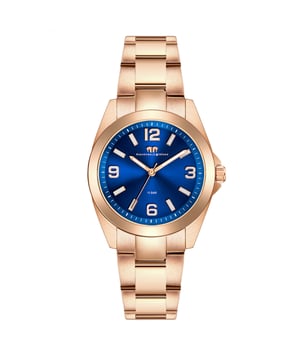 If you love women's watches with a timeless design in connection with your own character and excellent quality, this model of the Rhodenwald & Sons brand is the perfect choice. The watch manufacturer stands for stylish and sustainable masterpieces for all generations: the timepiece inspires watch lovers with a tidy dial, subtle line indices, Arabic numbers, minute and luminiscant staff. The robust stainless steel housing and a suitable limb strap - both made of rose gold -shaped stainless steel - form a feminine contrast to the dark dial. A precise quartz clock, a screwed housing floor and waterproof up to 10 ATM complete the exclusive equipment concept.