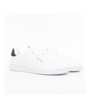 Basket Tommy Jeans Essential Homme Weiß Leder. Authentischer Schuh der Marke Tommy Jeans - Streetwear/Sportswear-Design von Tommy Jeans - Tommy Jeans für Herren, modisch und perfekt für den Alltag - Der weiße Basket Tommy Jeans lässt sich hervorragend mit dem Rest Ihrer Garderobe kombinieren - komfortables Leder-Material - klassische Schnürsenkel - Essential - Synthetisch.