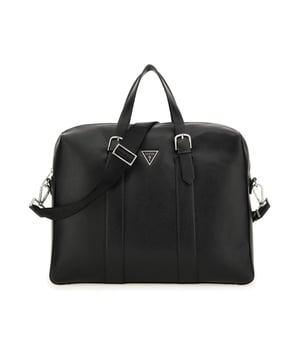 Guess Scala Laptop Tasche für Herren Schwarz Polyurethan. Authentisches Gepäckstück der Marke Guess - Streetwear/Sportswear Design von Guess - Guess für modebewusste Männer, perfekt für den Alltag - Die schwarze Guess Laptop Tasche lässt sich ideal mit dem Rest Ihrer Garderobe kombinieren - Bequemes Material aus Polyurethan - klassisch - Scala -