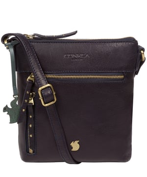The 'Elf' cross body bag from Conkca London is handcrafted from multi-toned leather for a beautiful finish. A zip-over top opens to reveal a spacious compartment with two slip pockets, lined with natural and untreated 100% cotton. Features two zipped pockets on the front of the bag and a slip pocket on the rear. Comes with an adjustable leather strap with a maximum drop length of 70cm. Adorned with the inimitable Conkca squirrel charm and Conkca logos.