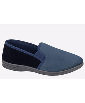 A classic choice when it comes to at home comfort, these Lewis slippers from Zedzzz deliver a comfortable slip on silhouette with a padded finish.- Textile/Imitation Suede
- Twin gussets for easy slip on wear
- Padded footbed
- Textile Covered Injected Outsole
