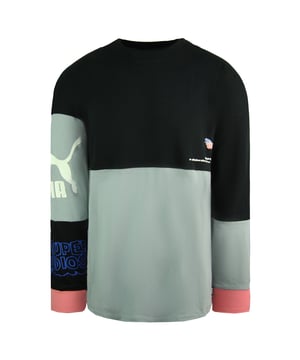 Puma x Kidsuper Studios Langarm Crew Black Mens Football Club Top 598464 01