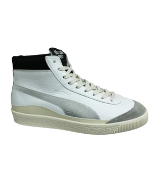Puma Basket 68 OG Mid Rhude White Lace Lace Up Mens Entrenadores 370022 01