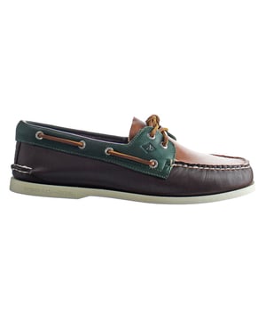 Sperry A/0 2-Eye Tri Lace-Up Brown Smooth Leather Mens Shoes STS23773