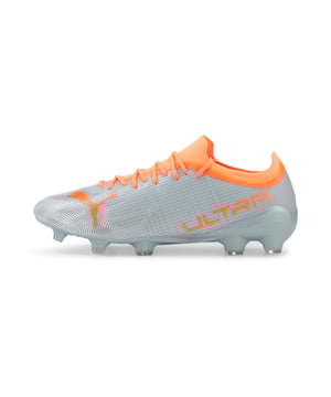Puma Ultra 2.4 FG/Ag Lace-Up Silver Synthetic Mens Football Boots 106698 01