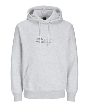 Ervaar de ideale mix van stijl en comfort met de hoogwaardige heren hoodie van Jack & Jones. Deze ruimvallende hoodie heeft een relaxte pasvorm, een klassieke ronde hals en een capuchon met trekkoord voor extra bescherming en stijl. Een praktische kangoeroezak biedt ruimte voor je essentials, terwijl de geribde boorden en lange mouwen garant staan voor extra comfort en een perfecte pasvorm. De stijlvolle print met rubberen opdruk zorgt voor extra zachtheid en voegt een modieus tintje toe. Deze hoodie is gemaakt van hoogwaardige materialen en belooft veel comfort en duurzaamheid.