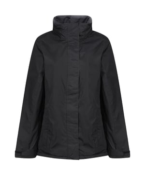 100% Polyester. Concealed hood with adjuster. Stormflap with hook and loop. Adjustable cuffs. Inside pocket. 2 zipped lower pockets. Adjustable shockcord hem. Concealed zip entrance in lining for embroidery access .Taped seams. Shaped fit. Size 10, 12, 14, 16, 18, 20. Fabric Waterproof Hydrafort peached polyester fabric. Windproof fabric, Polyester lined. Thermoguard insulation.
