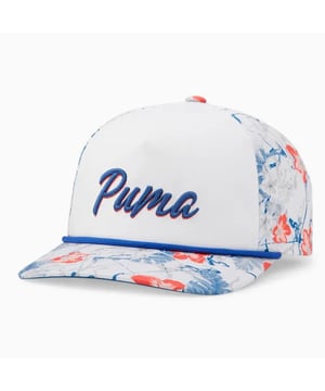Puma P 110 Flexfit Verstelbaar Wit/Blauw Heren Golfpet 023807 01