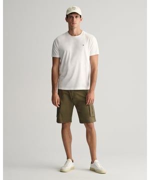 These GANT cargo shorts are crafted from a stretchy cotton blend with a sturdy twill weave. Tailored for a comfortable relaxed fit, they boast a mid-rise waist and feature practical details like a button front closure with corozo buttons. The shorts come with an array of pockets, each designed with cargo and utility-inspired features for added functionality.



Relaxed fit
Mid rise
Comfort stretch
Corozo buttons
GANT logo embroidered above back pocket

 Shell - 98% Cotton, 2% Elastane, Pocket Lining - 100% Cotton 

205069
 


 