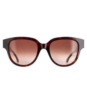 Paul Smith Round Womens Dark Turtle Brown Gradient PSSN047 Darcy Sunglasses ist ein eleganter runder Stil, der aus leichtem Acetat hergestellt wird. Das Paul Smith-Logo ist auf den Tempeln für die Authentizität der Marke abgebildet.