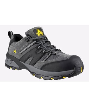 Made to keep you safe and secure no matter what the work day throws at you and is crafted to the highest degree with comfort in mind.
 - Suede & breathable mesh upper
 - Steel toe cap and midsole protection
 - Loop lacing system incorporates a padded tongue for secure wear
 - Pull on loop for ease of change
 - Conforms to EN ISO 20345:2011 safety footwear standards
 - Lightweight rubber/phylon sole
 - Toe protection tested to 200 Joules impact
 - Steel midsole protection to 1100 newtons
 - Superb traction 
 - Passes SRC slip resistance standards 
 - TPU scuff cap and hardwearing phylon/TPU/rubber outsole