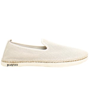 Seavees Ocean Park Slip-On Cuero Suede Blanco Mujeres Espadrilles OCEAN PARK ESPADRILLE_BIRCH SUEDE