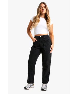 Step out in style this season in a pair of petite jeans. Designed for petite pins only, these short leg jeans are guaranteed to fit you in all the right places. From casual petite flared jeans to petite straight leg styles, petite skinny jeans and petite high-waisted fits, these pieces are wardrobe staples, girl. Team this pair with some chunky trainers and a checked shacket and you're good to go. Heading out out? Throw on an oversized blazer and a pair of court shoes for all the girl boss vibes. Style: Cargo JeanDesign: WashedFabric: DenimLength: RegularModel's height: 163cm / 5'4"