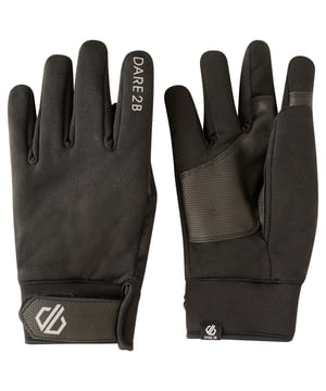 88% Polyester, 12% Elastaan. Tab met merkopdruk, Elastische pols, Handpalm met grip, Getextureerd, Duimgrepen. Manchet: Haak en Lijn Riem. Stoftechnologie: Reflecterend, Douchebestendig, Waterafstotend. Ontwerp: Logo.