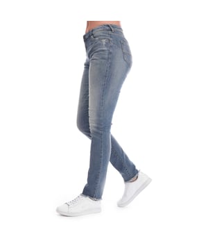 Dames Emporio Armani J23 Slim-Fit Jeans. - Slim fit. - Merkenlogo. - Ritsluiting. - Ceintuurlussen. - 5 zakken. - 78% katoen, 14% lyocell, 6% elastomultiester, 2% elastaan. - Ref: J23 Slimt-Fit Jeans