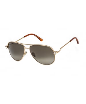 Jimmy Choo Sansa 0J5G HA Gold Sunglasses. Jimmy Choo Gold Sunglass, Made In Italy, Lens Width = 58mm, Nose Bridge Width = 13mm, Arm Length = 145mm. Branded Sunglasses Case and Cleaning Cloth Included. 100% Protection Against UVA & UVB Sunlight and Conform to British Standard EN 1836:2005. Jimmy Choo Sansa 0J5G HA Sunglasses
