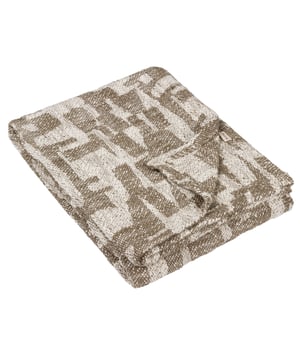 Inspired by modern and minimalist art, the Ola throw features abstract shapes on a soft handled woven jacquard base, in a range of muted earth tones. Ideal for creating a relaxed look in a modern, neutral interior.