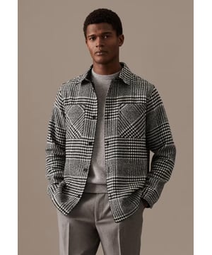 Add extra cosiness to your off-duty style with this wool-blend overshirt from Autograph. - - . Featuring a streamlined popper fastening, this regular-fit design is great for layering. - - .  A collared neck and two patch pockets on the chest add classic detail. - - .  The shirt is complete with Autograph branded trims for a premium finish. - - .  Made with recycled polyester. - - .  Autograph: premium investment pieces featuring contemporary cuts and refined finishing touches. Please note that tags removed.