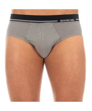 Slip Abanderado.
Color Gris piedra
Cinturilla de goma elástica, con nombre de la marca en lateral.
Tejido transpirable.
Frontal anatómico, con capacidad de sujetar sin apretar.
Costuras vistas a tono.

Composición:  96% Algodón, 4% Elastano

 Lavara a mano a temperatura máx. 40º.
- No utilizar lejía.
- No permite el uso de secadora.
- Planchar a temperatura máx. 130º.
- No lavar en seco.
