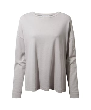 80% Baumwolle, 10% Polyester, 9% Leinen, 1% Elastan. Design: Logo, Unifarben. Überschnittene Schulter. Nachhaltigkeit: Better Cotton Initiative. U-Boot-Ausschnitt . Langärmlig.