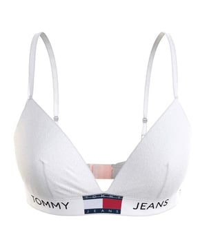 Soutien-gorge Tommy Jeans Heritage für Damen Weiß Baumwolle. Authentisches Kleidungsstück der Marke Tommy Jeans - Streetwear/Sportswear-Design von Tommy Jeans - Tommy Jeans für Damen, modisch und perfekt für den Alltag - Der weiße Soutien-gorge von Tommy Jeans lässt sich perfekt mit dem Rest Ihrer Garderobe kombinieren - komfortabler Baumwollstoff - klassisch - Heritage -