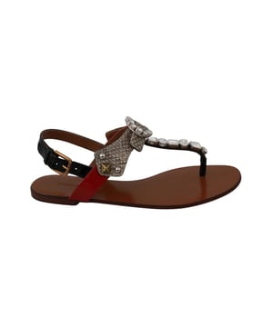 100% authentische Dolce & Gabbana Sandalen.
  Hergestellt aus 40% Leder und 60% Ayers.
  Erhaltlich in Braun Rot und Schwarz.
  Klare Kristalldetails.
  Ledersohle.
  Logo-Details.
  Hergestellt in Italien.