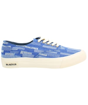 Zapatos de mujer de lona azul con bordado Legend Lace-Up de Seavees LEGEND_EMBROIDERY_AF